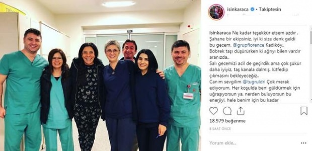 Işın Karaca compartilhou do hospital