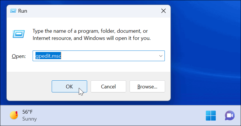 execute evitar edições rápidas de configurações no Windows 11