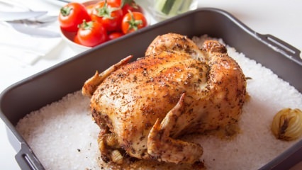 Como cozinhar frango em sal? 
