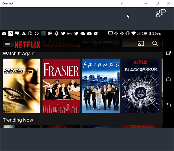 Paisagem Netflix Android Connect