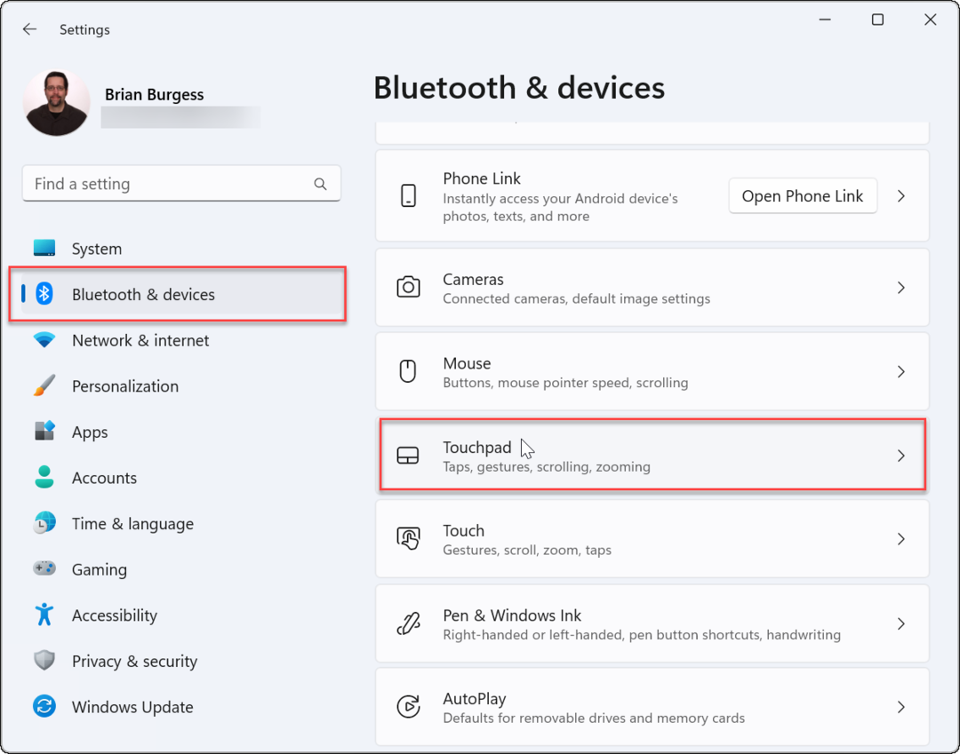 Como personalizar os gestos do touchpad no Windows 11