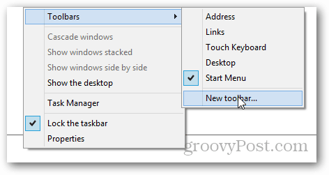 nova barra de ferramentas do windows 8