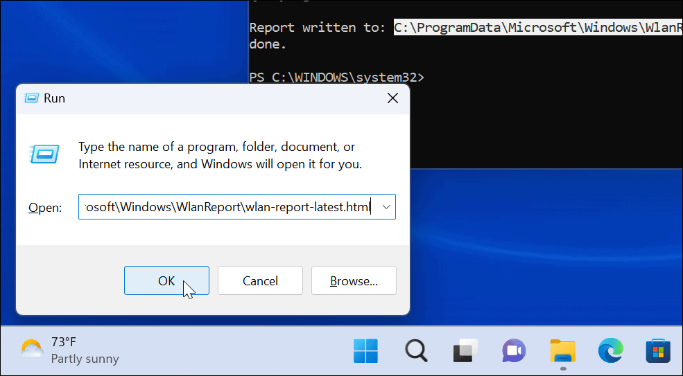 Gere um relatório Wi-Fi no Windows 11