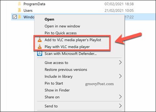 Extensões personalizadas no Windows File Explorer