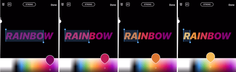 criar texto arco-íris nas histórias do Instagram