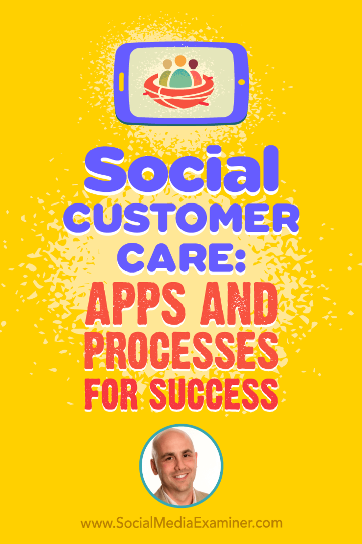 Atendimento ao cliente social: aplicativos e processos para o sucesso, apresentando ideias de Dan Gingiss sobre o podcast de marketing de mídia social.