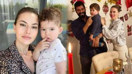 A famosa atriz Fahriye Evcen levou seu filho Karan para a escola!