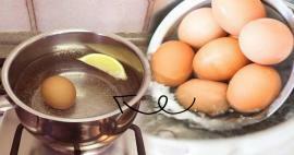 Se você colocar limão na água onde coze os ovos... Este método será indispensável