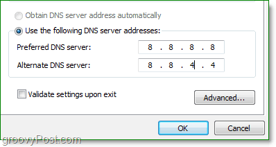 o IP DNS do google é 8.8.8.8 e a alternativa é 8.8.4.4