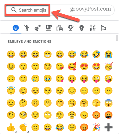 lista de emojis do google docs