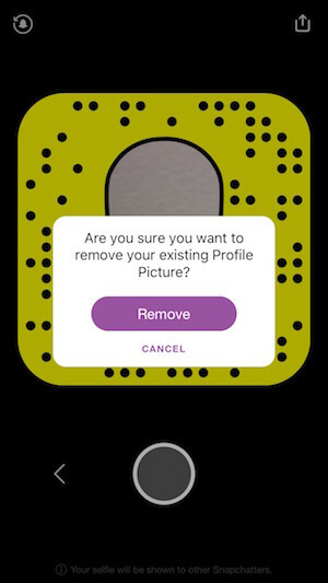 remova sua selfie do snapchat