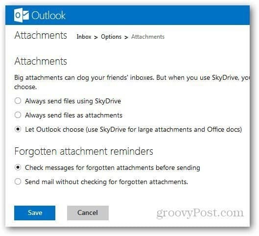 Como gerenciar anexos no Outlook.com