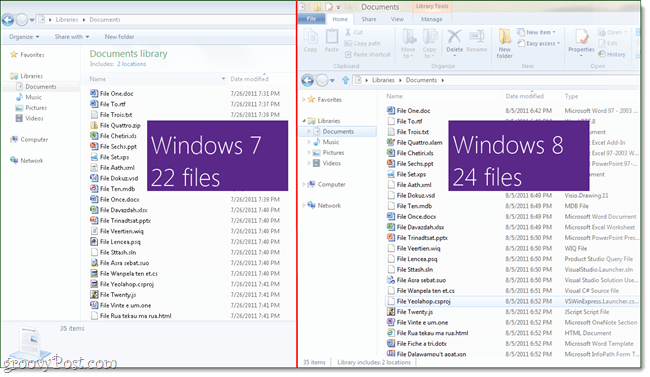 Windows 8 explorer comparado ao windows 7 explorer