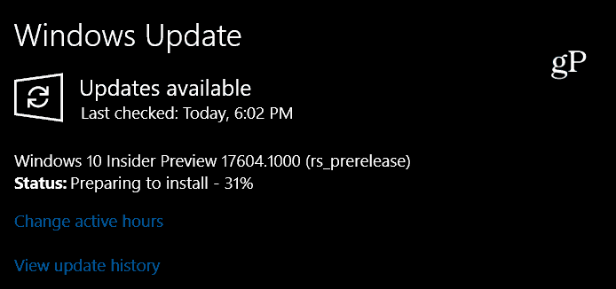 Pré-visualização do Windows 10 Build 17604