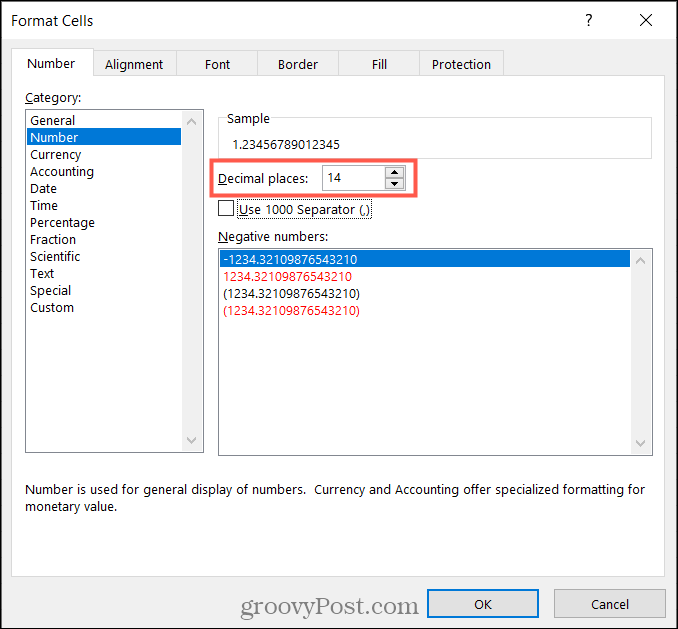 Pare de arredondar números do Excel definindo casas decimais