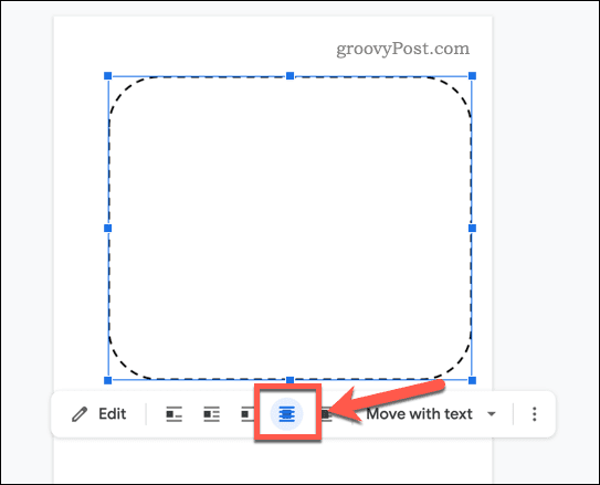 Movendo a posição de uma imagem no Google Docs