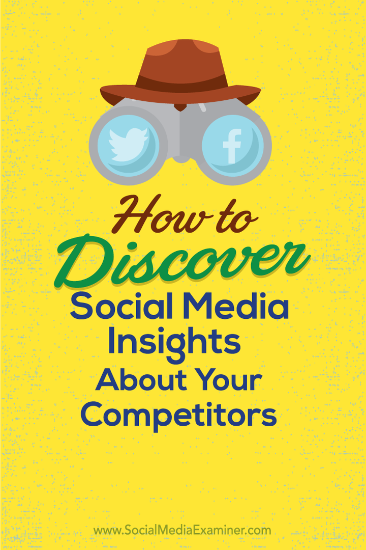 Como descobrir informações de mídia social sobre seus concorrentes: examinador de mídia social