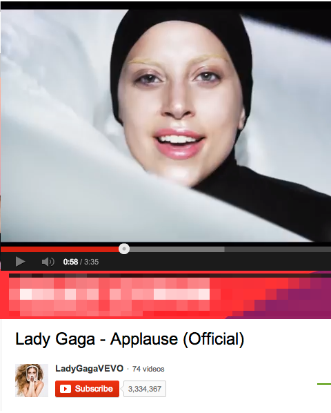 aplausos da Lady Gaga