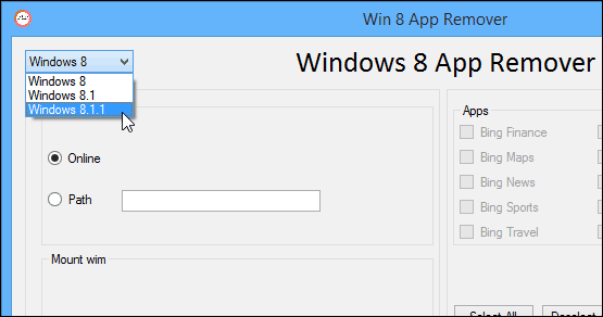 Removedor de aplicativos Win 8