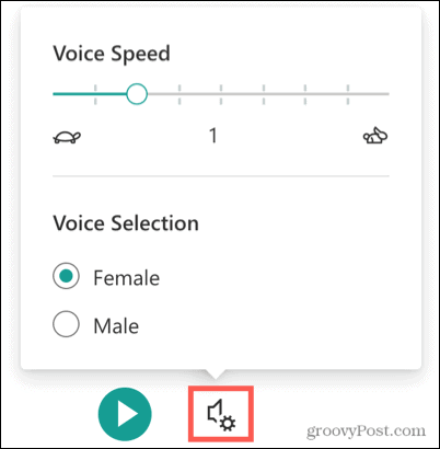 Configurações de voz