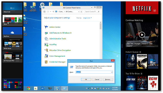 Habilitar o recurso Snap do Windows 8 em monitores de baixa resolução