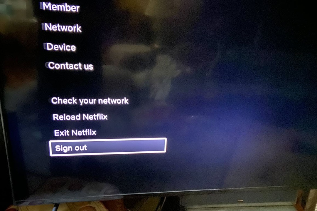Sair da Netflix em uma TV