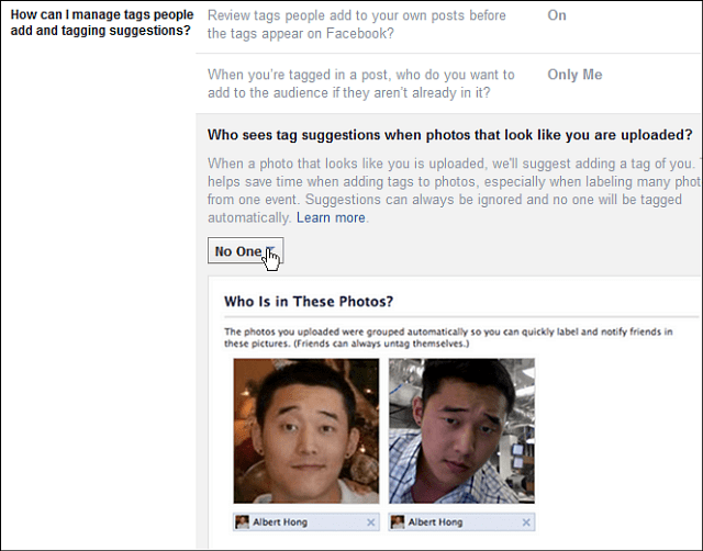 Pare o Facebook de marcar automaticamente suas fotos