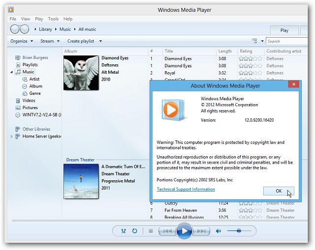 Onde está o Windows Media Player no Windows 8?