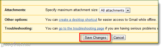 salvar alterações no modo off-line do gmail