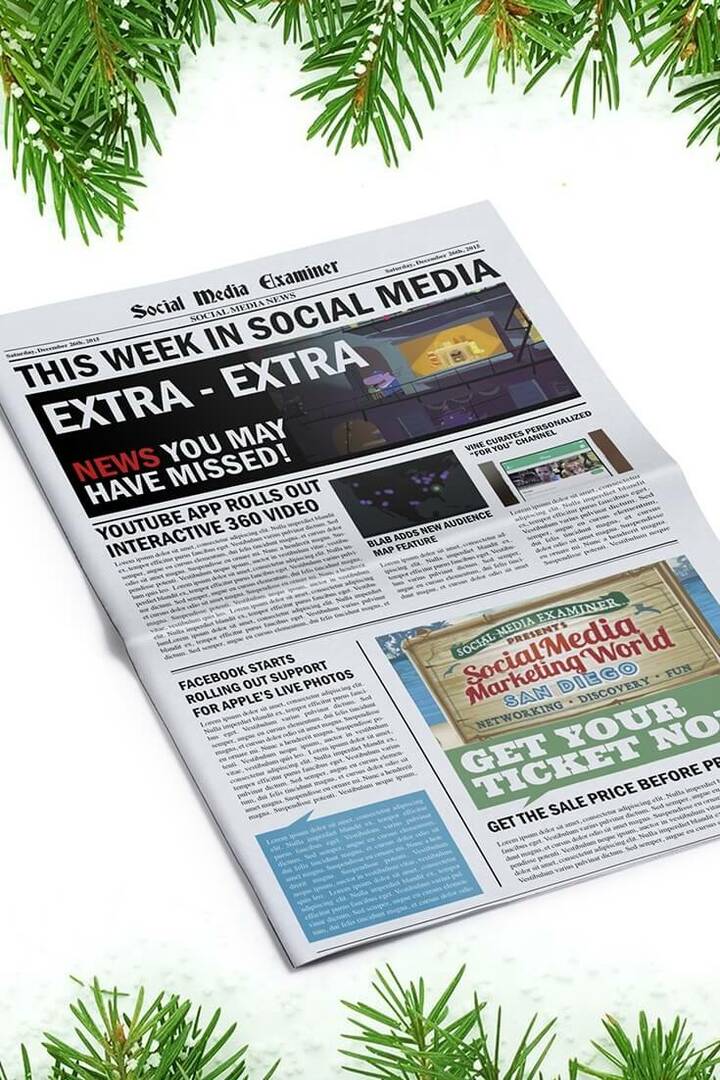 Aplicativo do YouTube lança vídeo interativo em 360º: esta semana nas mídias sociais: examinador de mídias sociais