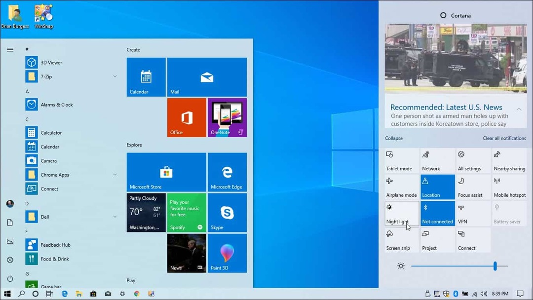 Tema completo para Windows 10 1903 de maio de 2019