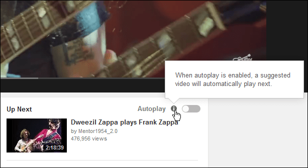 parte inferior do botão de reprodução automática do youtube