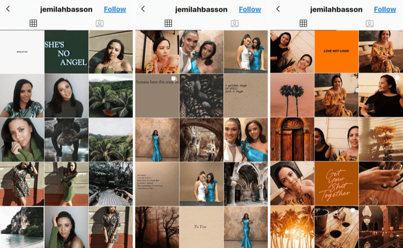 Perfil empresarial do Instagram para Jemilah Basson