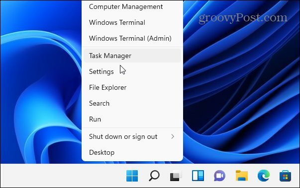 abrir o gerenciador de tarefas do Windows 11