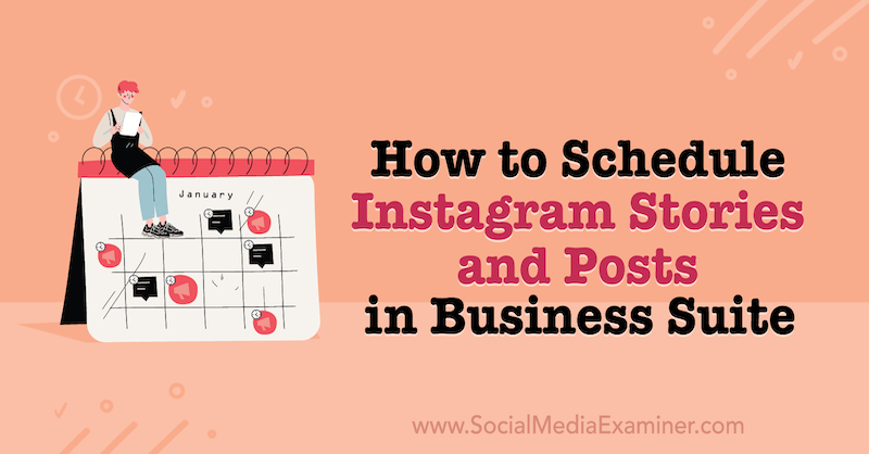 Como agendar histórias e postagens no Instagram no Business Suite no examinador de mídia social.