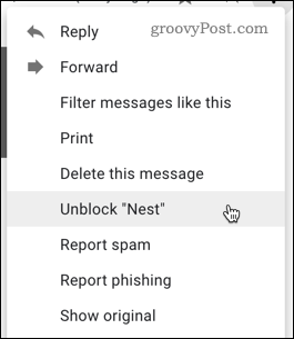 Desbloquear um usuário no Gmail
