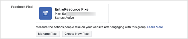 A capacidade de usar o pixel do Facebook com grupos é um novo recurso em 2018.
