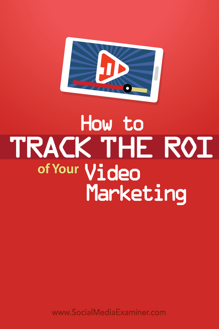 como rastrear roi de marketing de vídeo