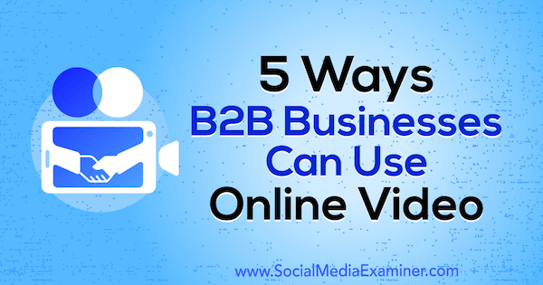 5 maneiras de as empresas B2B usarem vídeos on-line de Mitt Ray no examinador de mídia social.