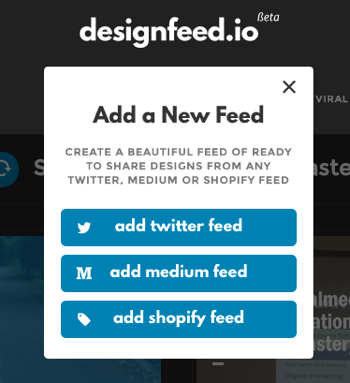 designfeed adicionar feed