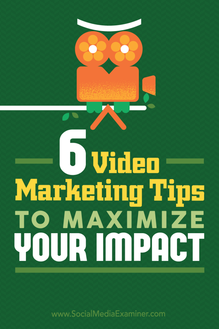 6 dicas de marketing de vídeo para maximizar seu impacto: examinador de mídia social