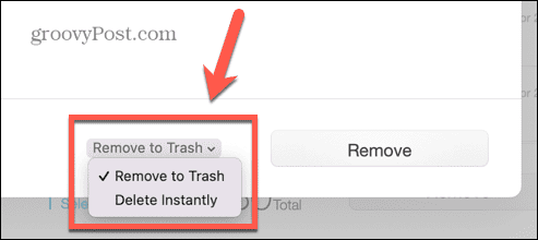 cleaner one pro exclua para o lixo ou remova instantaneamente