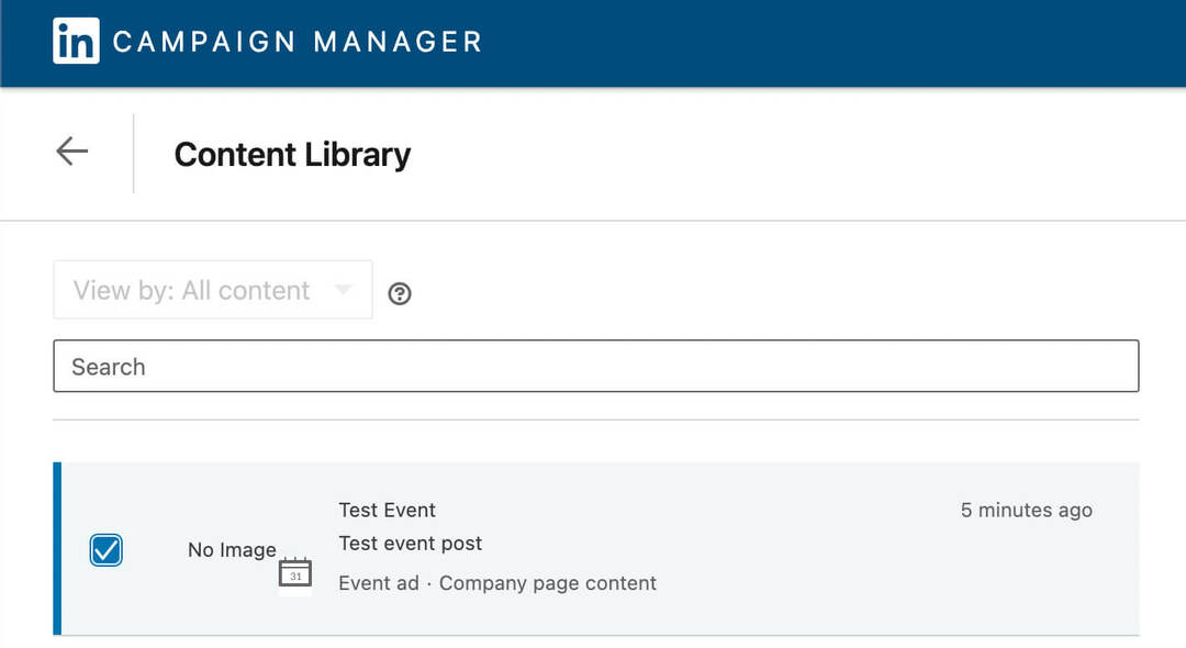 Linkedin-paid-promotion-company-page-events-how-to-patrocinar-live-campaign-manager-content-library-step-3