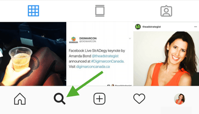 Como desenvolver estrategicamente o seu Instagram seguindo, passo 8, encontrar hashtags relevantes, visite a guia Instagram Search & Explore
