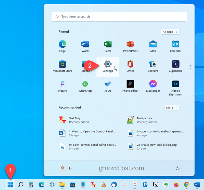 Abra o aplicativo Configurações no Windows 11