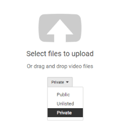 menu de opções de privacidade de upload de vídeo do facebook