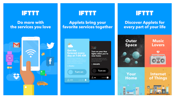 Os novos Applets do IFTTT reúnem seus serviços favoritos para criar novas experiências.