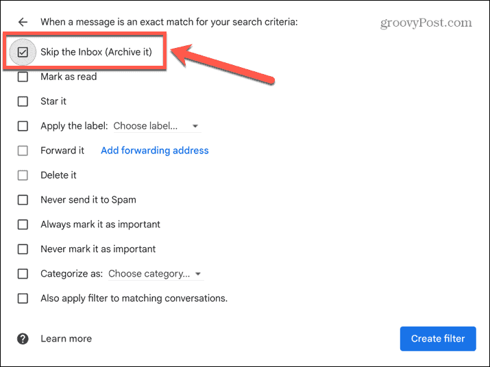 gmail pular caixa de entrada