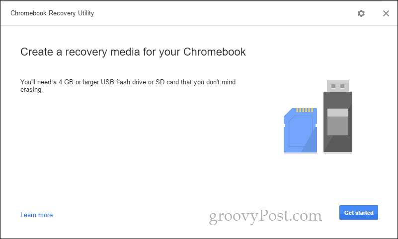 utilitário de recuperação do chromebook