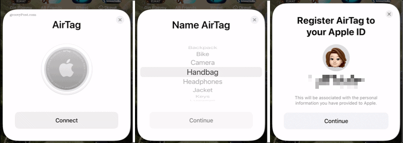Conecte AirTag ao iPhone